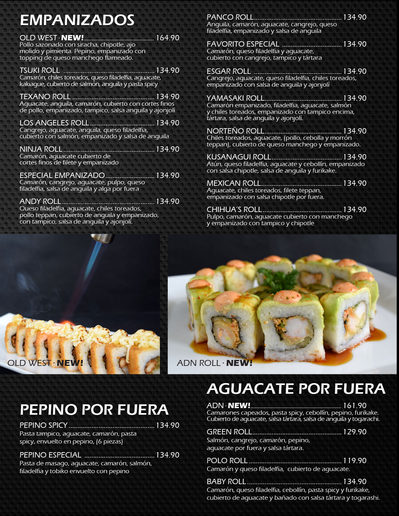 Menu AKARI A Domicilio